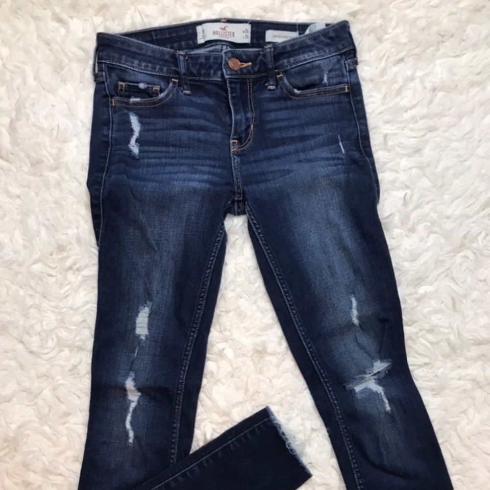 Hollister low rise ripped/distressed jeans